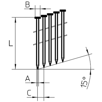Pointe type B-VIII 2,8 x 60 mm
